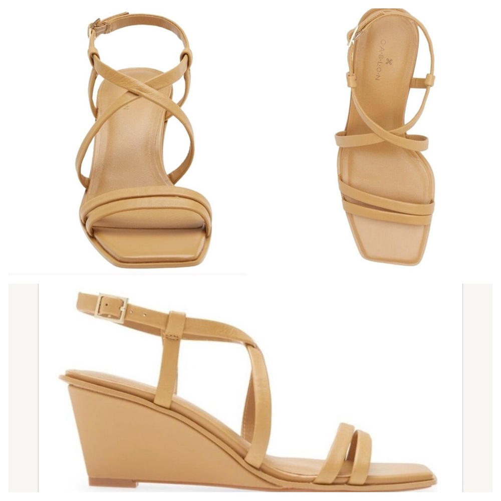 Strapy Neutral Wedge Shoes 8M